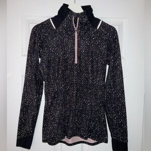 Lululemon Black & white speckled quarter zip